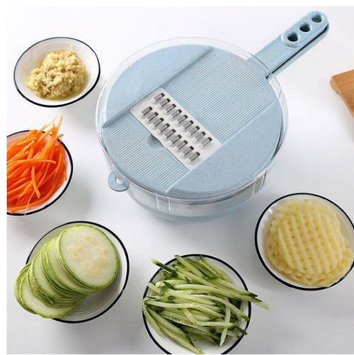 8-in-1 Mandoline Slicer – Adjustable Vegetable Grater, Peeler & Cutter Set