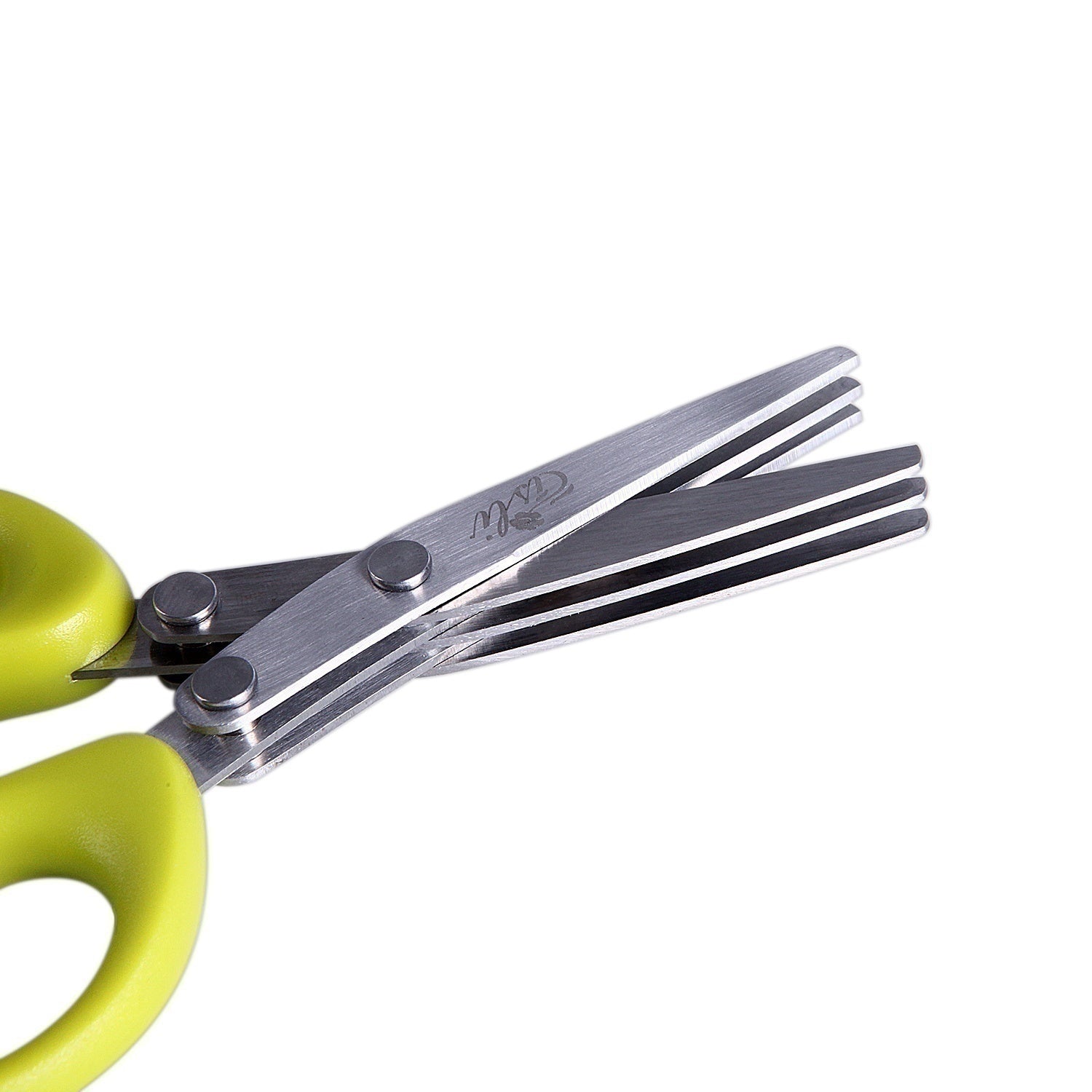 5-Blade Herb Scissors – Stainless Steel Kitchen Herb Cutter with Cleaning Comb
