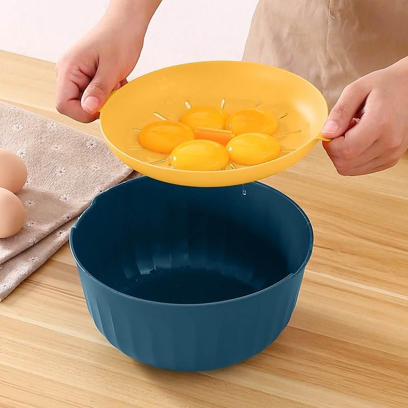 Egg Yolk Separator Bowl – Easy Egg White & Yolk Divider Tool