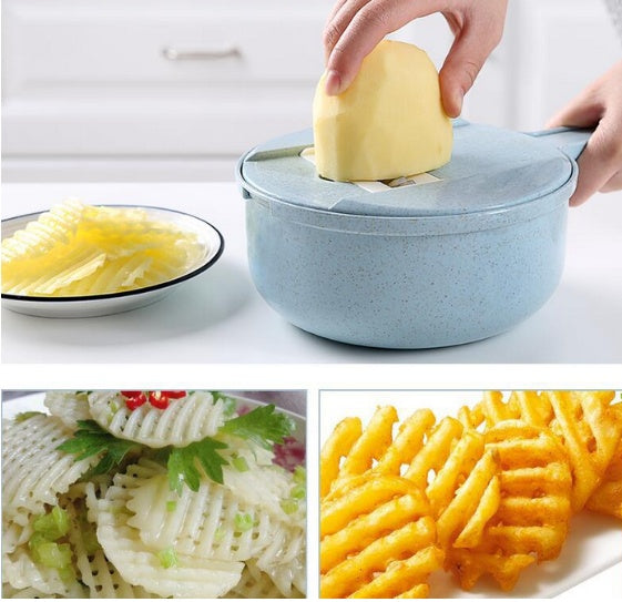 8-in-1 Mandoline Slicer – Vegetable Grater, Peeler & Cutter Set